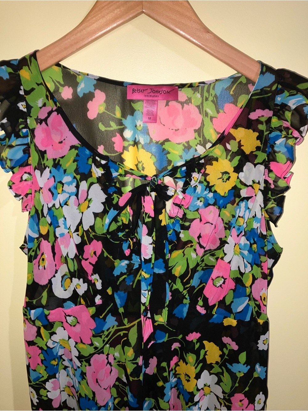 Betsey Johnson intimates Y2K sheer slip dress lingerie sz M medium romantic - Picture 3 of 6